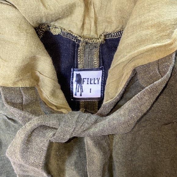 FILLY BAMBOO COTTON DESIGNS HOODED DRESS MADE IN CALIFORNIA SZ 1 (SMALL) - Picture 2 of 5